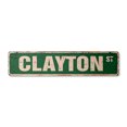 thumbnail image 1 of CLAYTON Vintage Plastic Street Sign Childrens Name Room Sign | Indoor/Outdoor |  30" Wide, 1 of 4