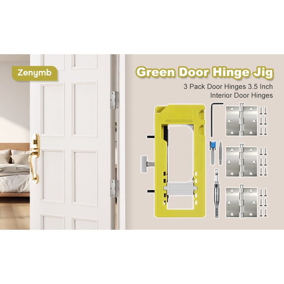 CLBDRESS Door Hinge Router Template Latch Lock Installation Kit Non-slip