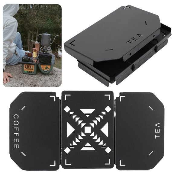 CLBDRESS Folding Table Top Heavy Duty Table Board Plate Metal Mini Shelf Aluminum Alloy Suitable for Stanley Lunch Box9.4l