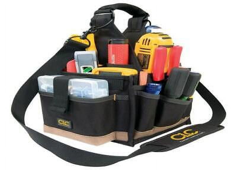 CLC 1526 Work Gear Tool Pouch, Black/Tan, 25 pocket