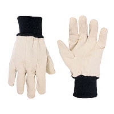 CLC 2004 Work Gloves, One-Size, Straight-Cut Thumb, Knit Wrist Cuff, White 12 Pack