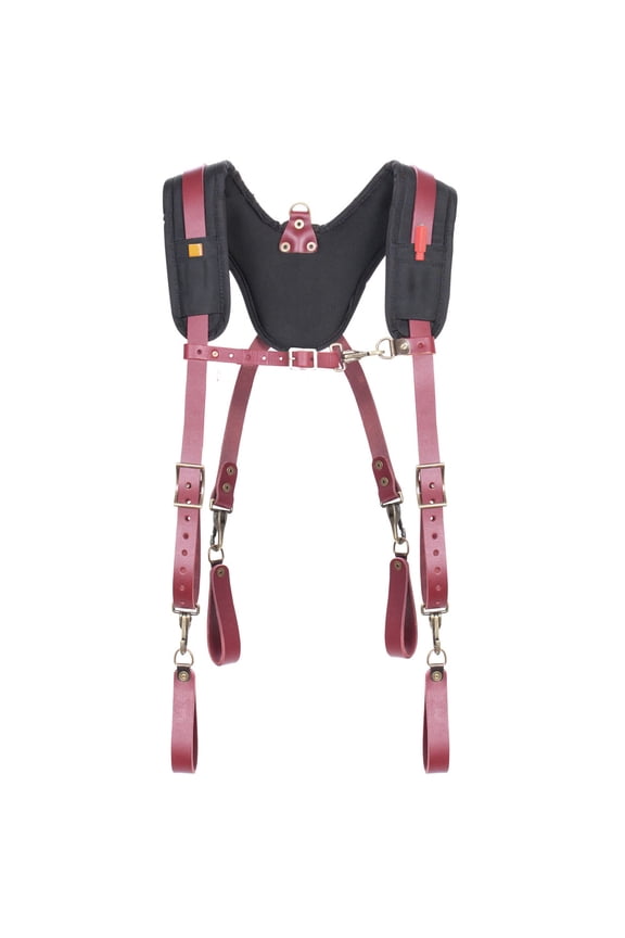 21522 Fully-Adjustable Padded Yoke Leather Suspenders