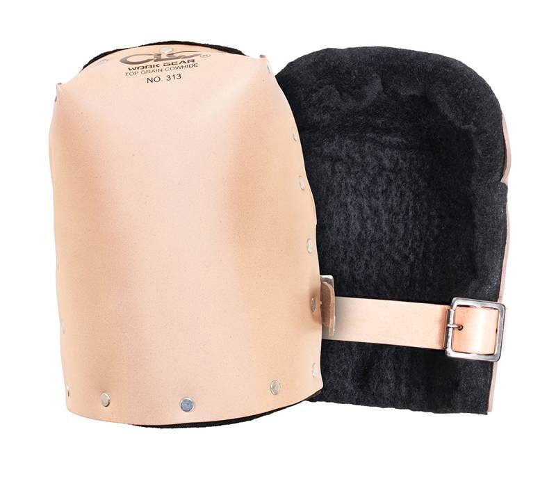 KNEE PAD LEATHER HVY-DUTY DBL