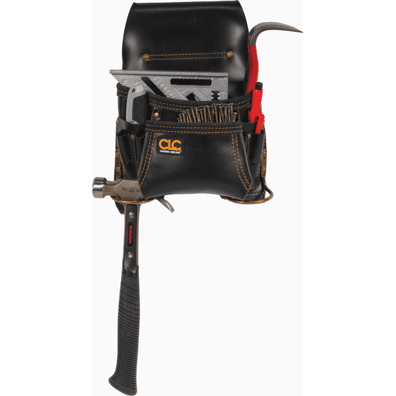 CLC 8-Pocket Carpenter's Nail & Tool Bag - Pack of 2 Construction & DIY Use, Standard Hardware Spec