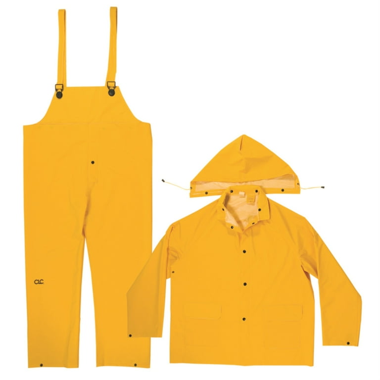 CLC Climate Gear Yellow PVC Coated Polyester Rain Suit M