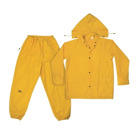 Climate Gear 8494452 Yellow Polyester Rain Suit - Medium