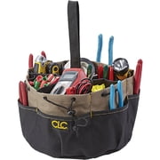CLC Custom LeatherCraft 1148 Drawstring Bucket Bag, 18 Pocket , Black