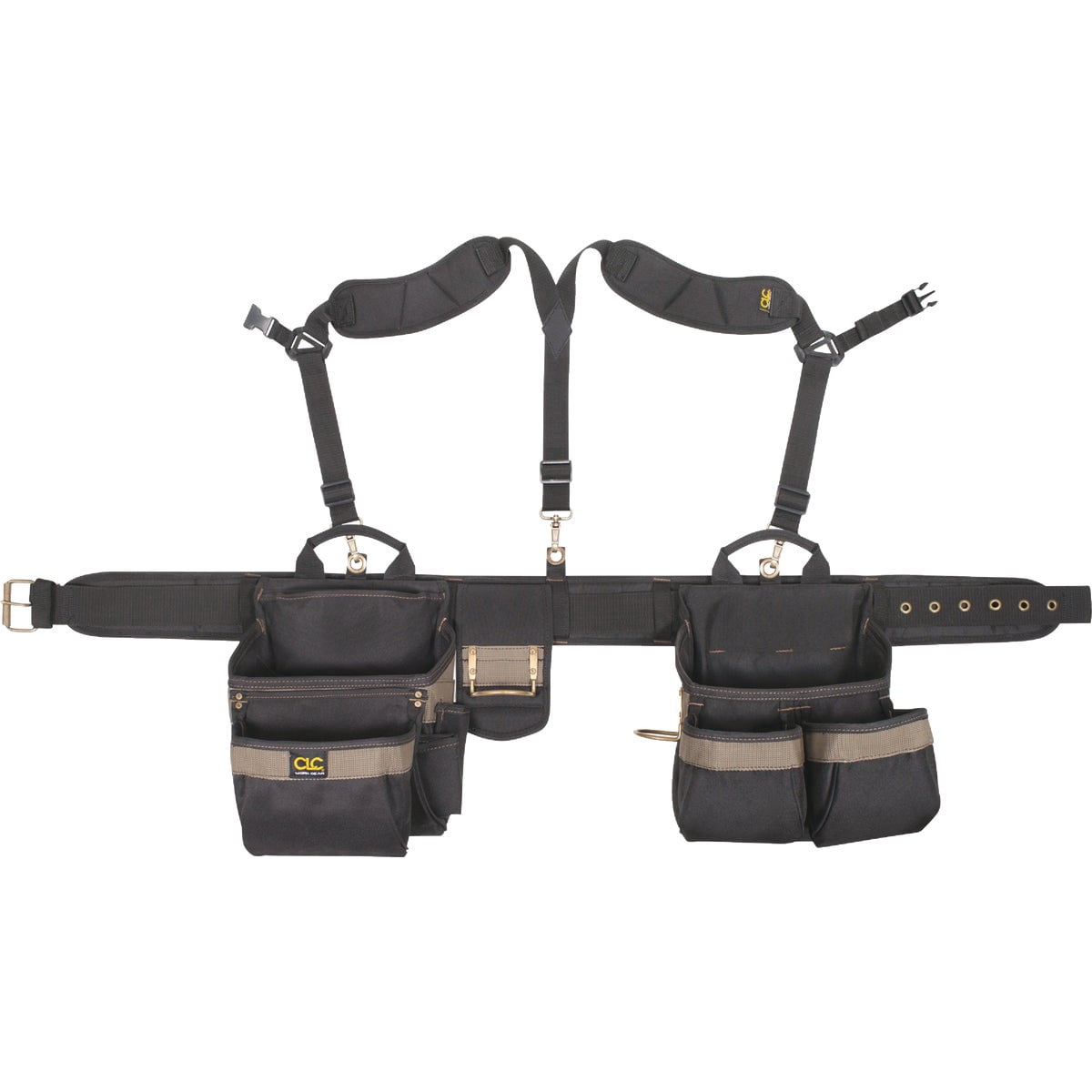 Custom Leathercraft C12 5-Pocket Canvas Waist Apron – Heavy-Duty USA-Made Tool Apron With Hammer Loops