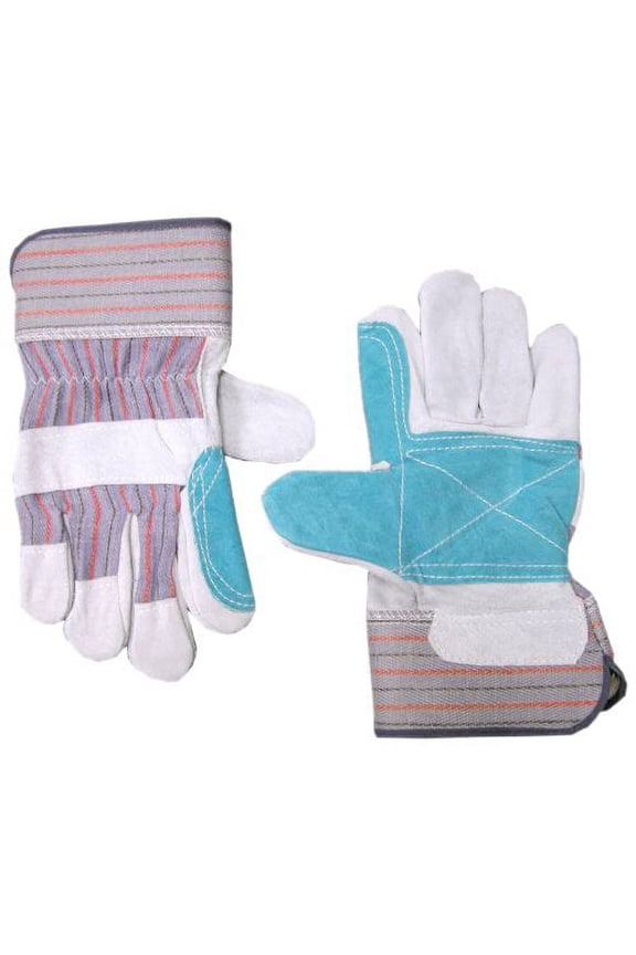 Custom Leathercraft 2049B Work Gloves with Double Leather Palm and Safety Cuff, 12-Pair