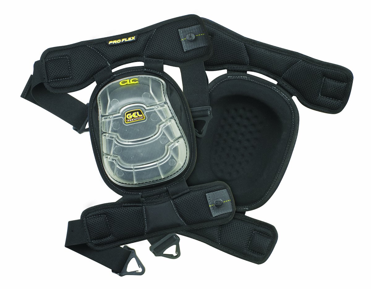 CLC Custom Leathercraft 378 Gel-Tek Stabili-Cap Multi-Surface Articulated Kneepads, Black CA2