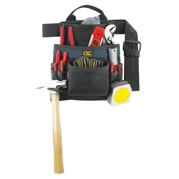CLC Custom Leathercraft Ballistic Tool and Nail Bag, 13in.W x 3 1/4in.D x 13 3/4in.H, Model# 2823