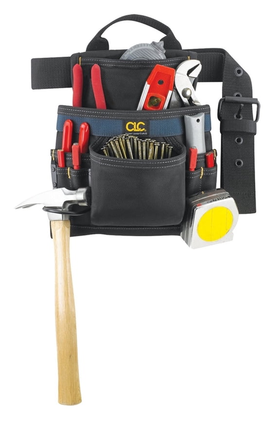 Custom Leathercraft Ballistic Tool and Nail Bag, 13in.W x 3 1/4in.D x 13 3/4in.H, Model# 2823