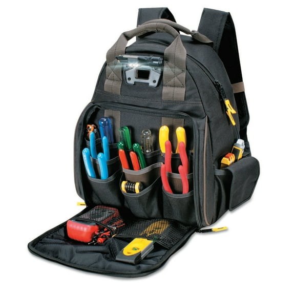 CLC Custom Leather Craft Tech Gear Lighted Backpack, 53 Compartments, 16 in X 13 in