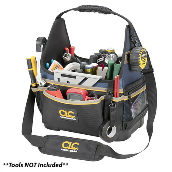 CLC Tool Works Series PB1531 Molded Base Electrical/HVAC Tool Carrier, 13 in W, 20-Pocket, 1680D Ballistic Polyester