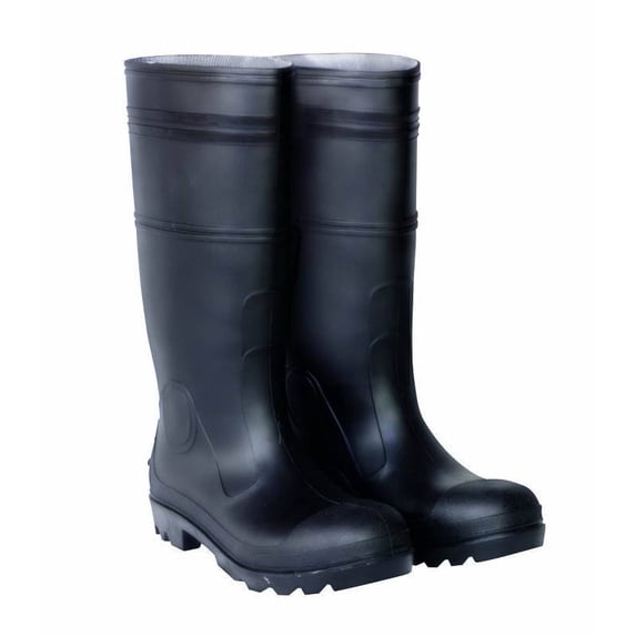 CLC R2309 Durable Economy Rain Boots, 9, Black, Slip-On Closure, PVC ...