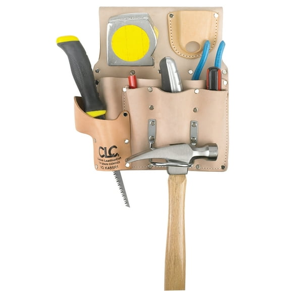 CLC Tool Works Series K485R1 Tool Pouch, 8-Pocket, Leather, Tan, 2-1/2 in W, 10.6 in H