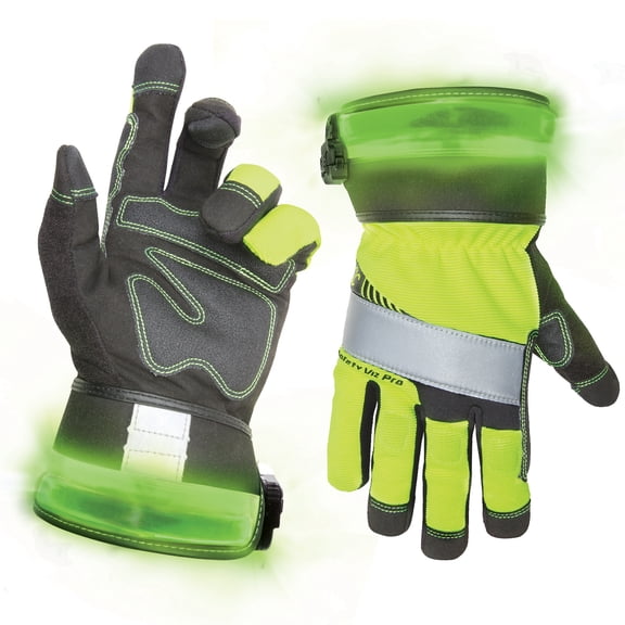 CLC Work Gear L146XX 2X-Large High Visibility Yellow LED Safety Viz Pro Gloves