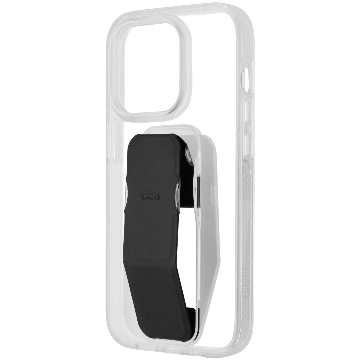 CLCKR Stand & Grip Case for Apple iPhone 13 Pro Smartphone Clear/Black