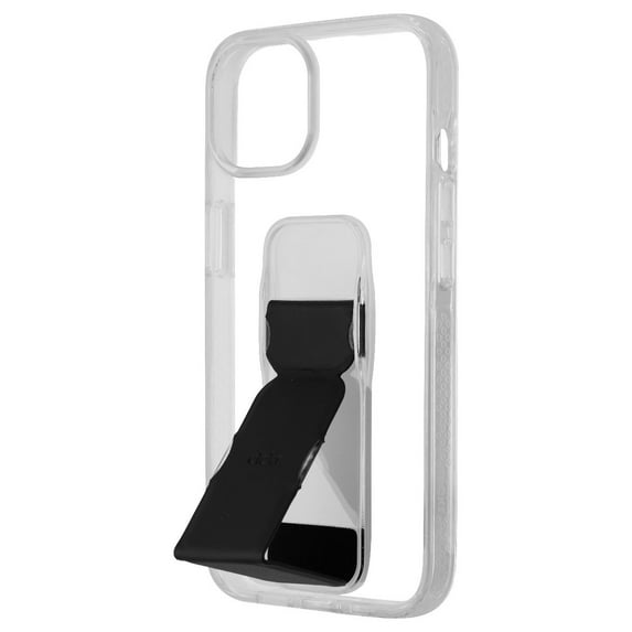 CLCKR Stand and Grip Series Hard Case for iPhone 14 - Clear/Black