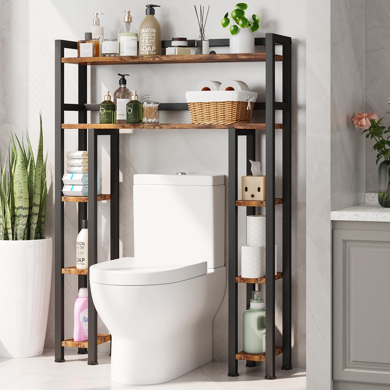 Over Toilet Storage, 3-Tier Metal Holder, Bathroom  Produktbild-Vorschau 13