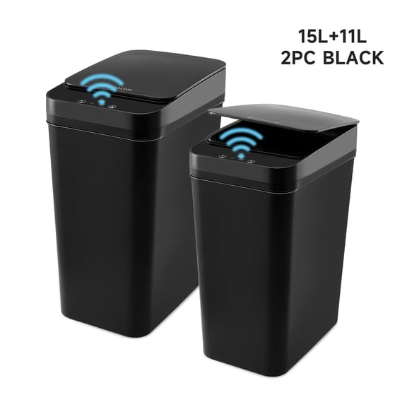 CLEALOM 2.2 Gallon+4Gallon Automatic Sensor Trash Can, Touchless Motion Sensor Garbage Bin with Smart Lid