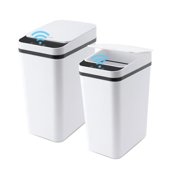 CLEALOM 2.2 Gallon+4Gallon Automatic Sensor Trash Can, Touchless Motion Sensor Garbage Bin with Smart Lid