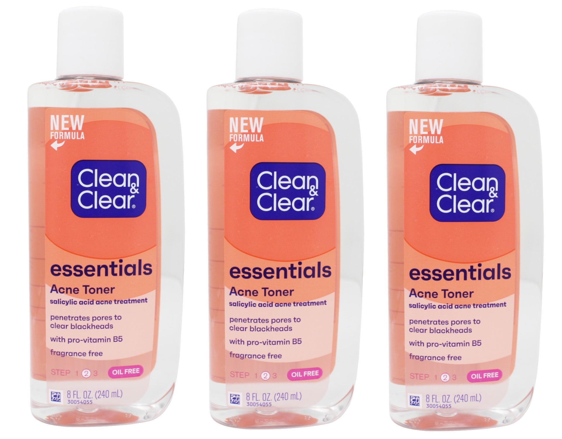 CLEAN & CLEAR Essentials Deep Cleaning Oil-Free Toner 8 oz (Pack of 3)