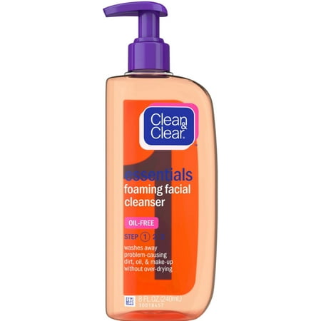 CLEAN & CLEAR Essentials Facial Cleanser 8 oz (Pack of 2)