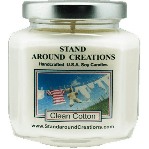CLEAN COTTON HEX 6-OZ. ALL NATURAL SOY CANDLE
