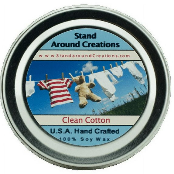CLEAN COTTON TIN 4-OZ. ALL NATURAL SOY CANDLE
