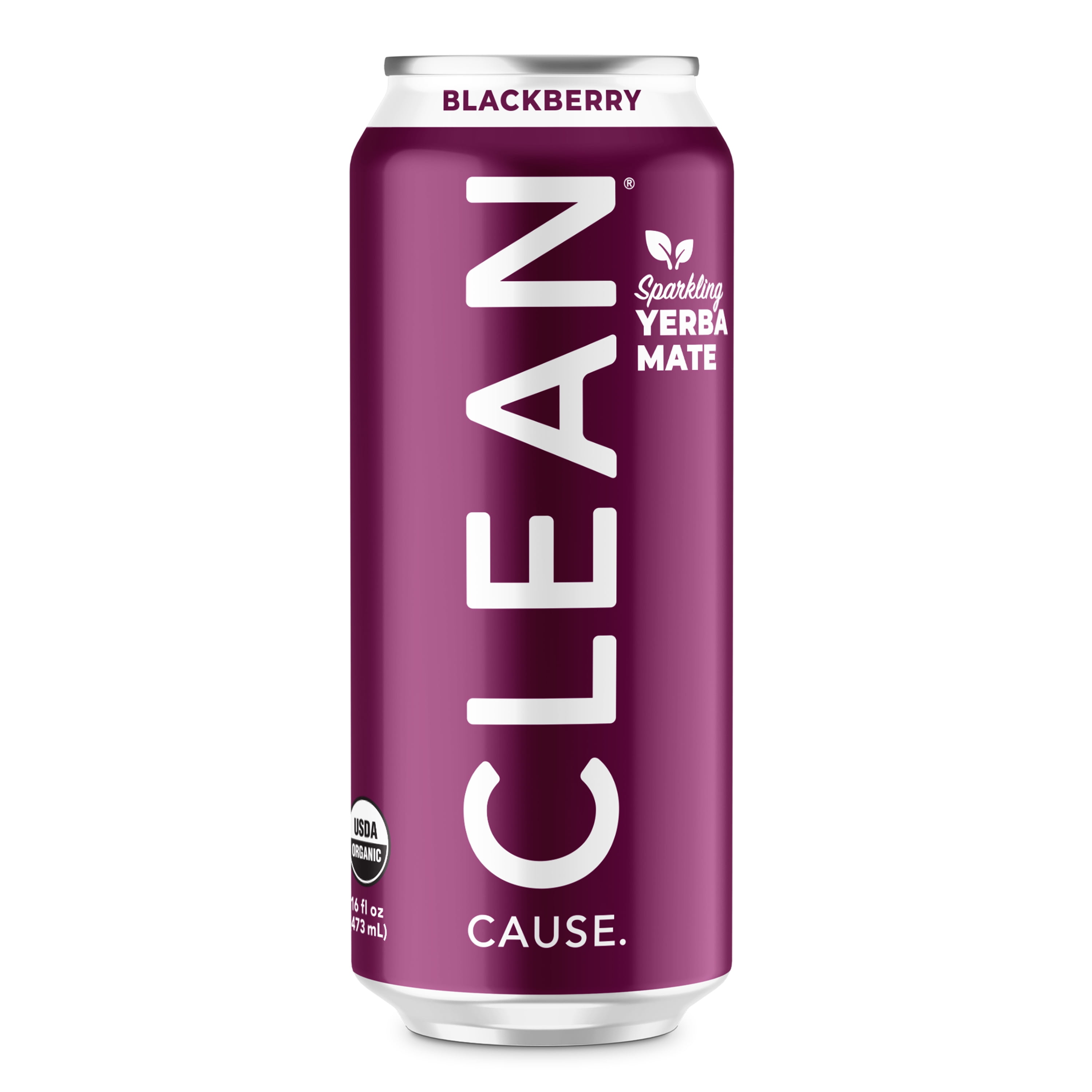 CLEAN Cause Sparkling Yerba Mate Blackberry 12pk/16oz