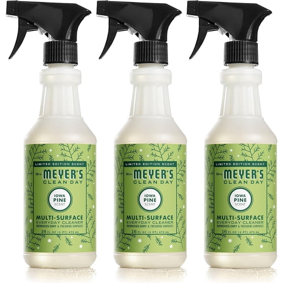 CLEAN DAY Multi-Surface Cleaner Spray, Cruelty Free Formula, Iowa Pine, 16 fl. Oz (Pack of 3)