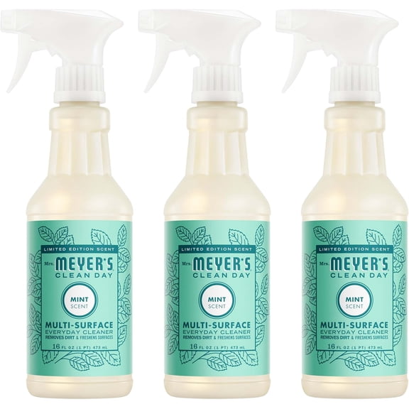 CLEAN DAY Multi-Surface Everyday Cleaner, Mint Scent, 16 Fl Oz Bottle - 3 Pack