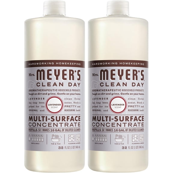 CLEAN DAY Multi-Surface Everyday Concentrate, Lavender Scent, 32 Fl Oz Bottle - 2 Pack