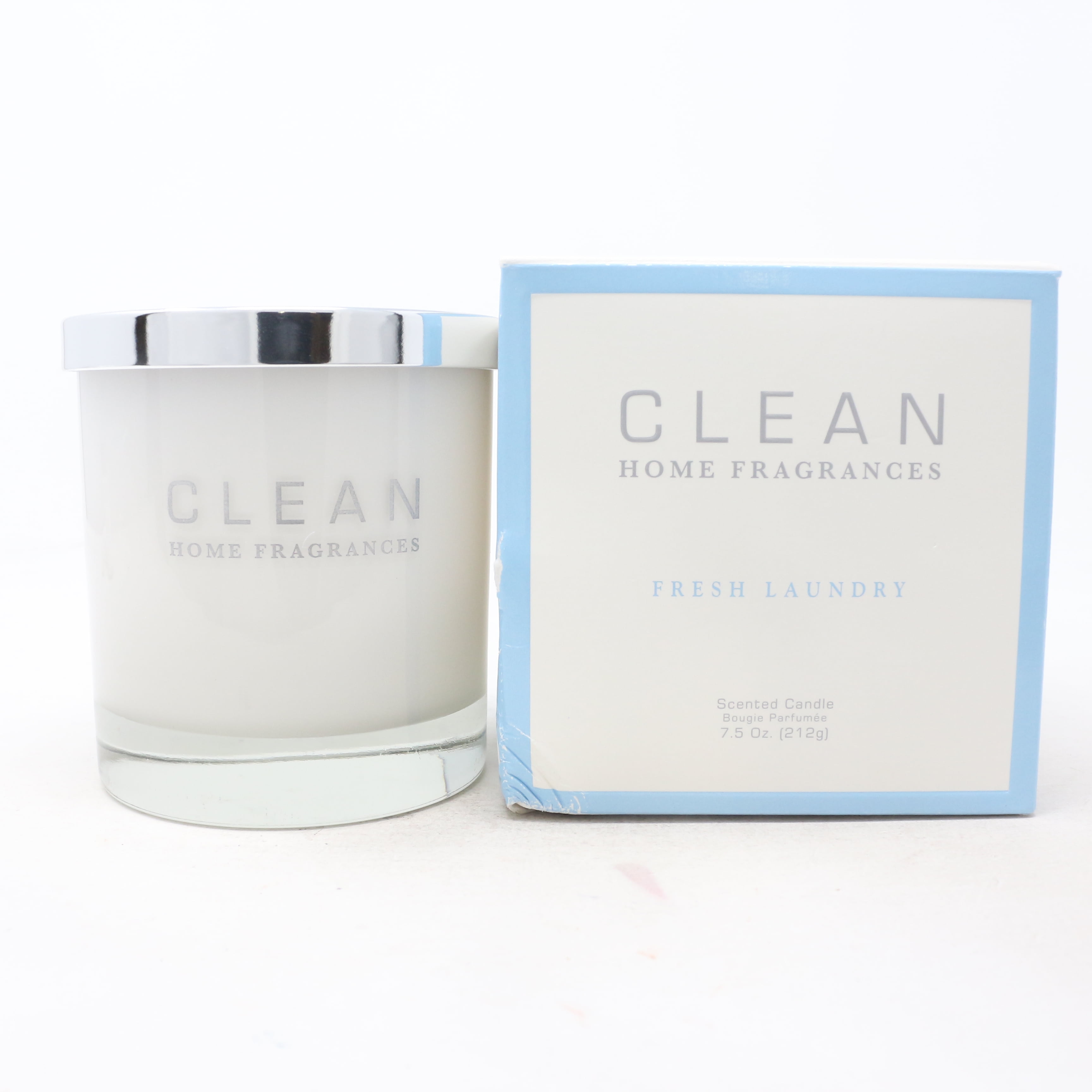 Clean Scented Candle, Fresh Laundry Soy Blend, 7.5 oz, 60-Hour Burn ...