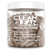 CLEAN + LEAN -ORGANIC FAT BURNER by FitFarm USA - Worlds First Organic Fat Burner Supports Healthy Weight Loss with 100% Organic Non-Gmo Ingredients! Gluten Free & Vegan 60 Caps- "Feel the Clean"