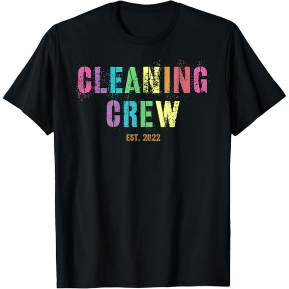 CLEANING CREW Custodian Team Housekeeping Cleaner Squad T-Shirt