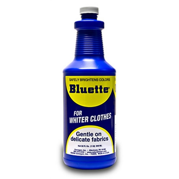 Bluette Concentrated Liquid Laundry Bluing / Laundry Detergent Whitener, 32 fl. oz.