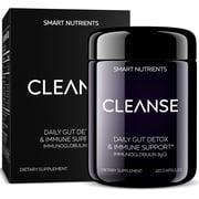 CLEANSE Limited Edition, IgG Dairy-Free Colostrum, 50.5% IgG Concentrated for Immune Support, Daily Gut Health Detox, Energy, Prebiotic, Digestive Support, 120 Capsules, 30 Day Supply, 1 Pack