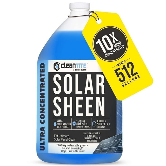 Beest Solar Sheen Solar Panel Cleaner Ultra Concentrated Glass & Solar Panel Cleaner, 1 Gal
