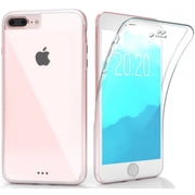 CLEAR FULL-BODY PROTECTION TRI-MAX TRANSPARENT CASE BUILT-IN SCREEN GUARD TPU WRAP SLIM COVER FOR APPLE iPHONE 7/8 PLUS