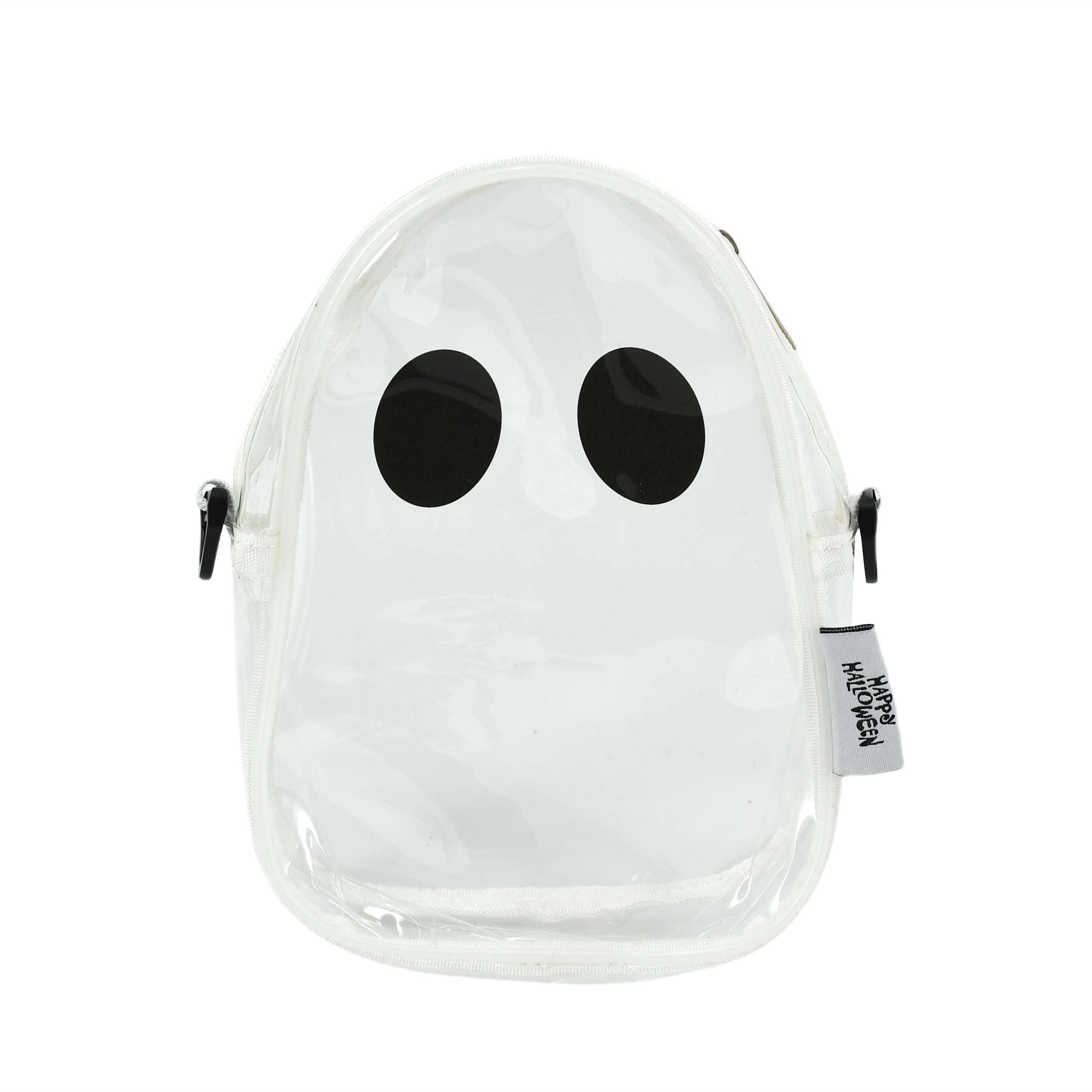 Trick or Treat Clear Ghost Zip-Top Halloween Bag, 8.5", by Way to Celebrate