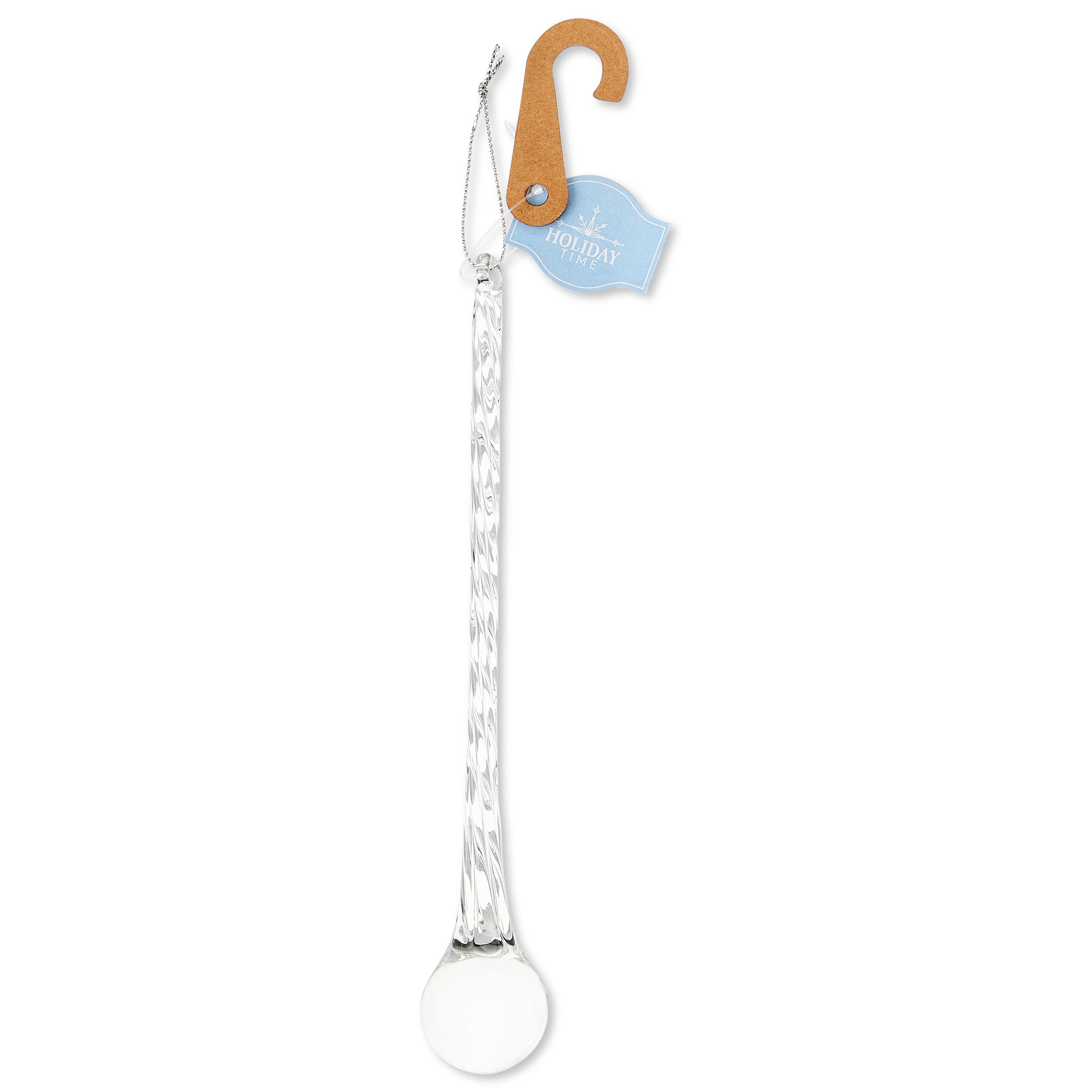 Clear Glass Drip Christmas Ornament, 6.5", by Holiday Time