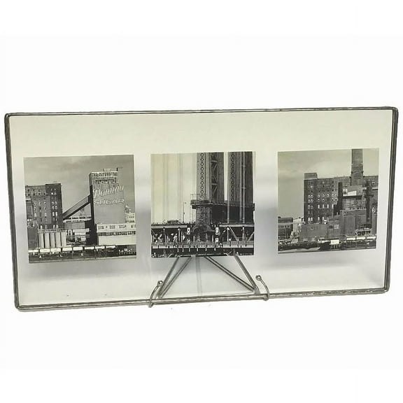 CLEAR GLASS   SILVER Float Frame 11x5one-half inch 10x4 by Bedford Downing - 4x10