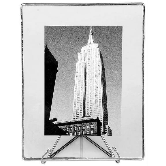 CLEAR GLASS   SILVER Float Frame 5one-half inchx7 4x6 by Bedford Downing - 4x6