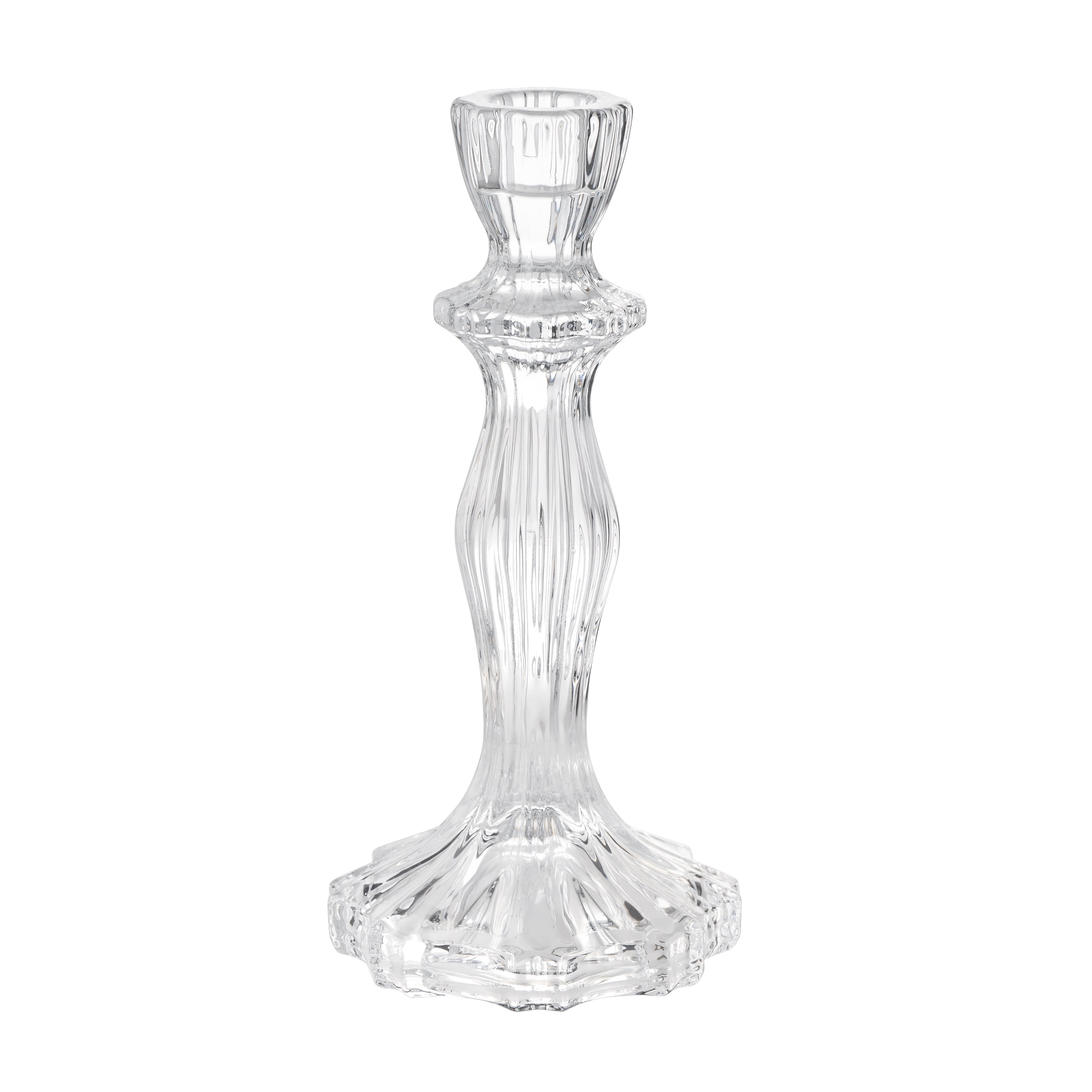 The Pioneer Woman 8” Decorative Clear Glass Taper Candle Holder, Large - Walmart.com