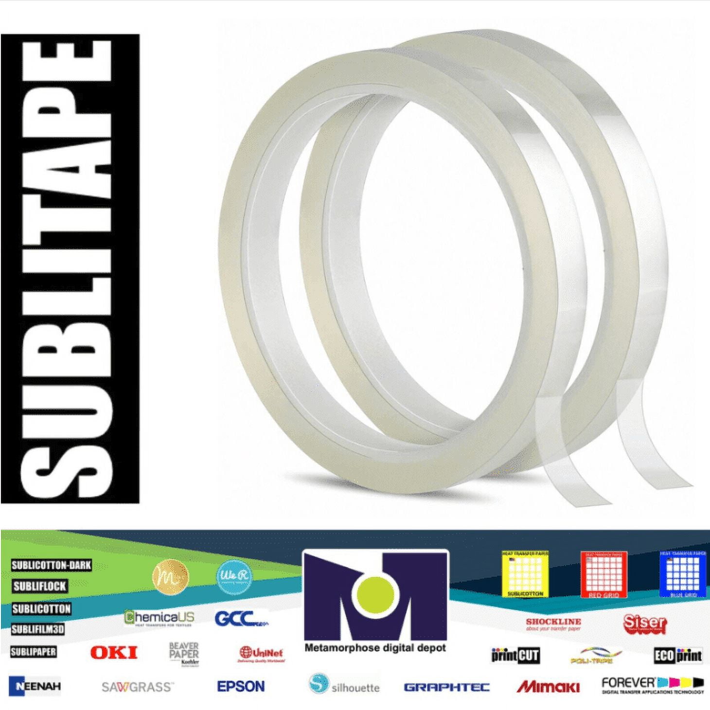 4 rolls Heat resistant tapes sublimation Press Transfer Thermal Tape  20mmx30m SUBLITAPE TAWNY