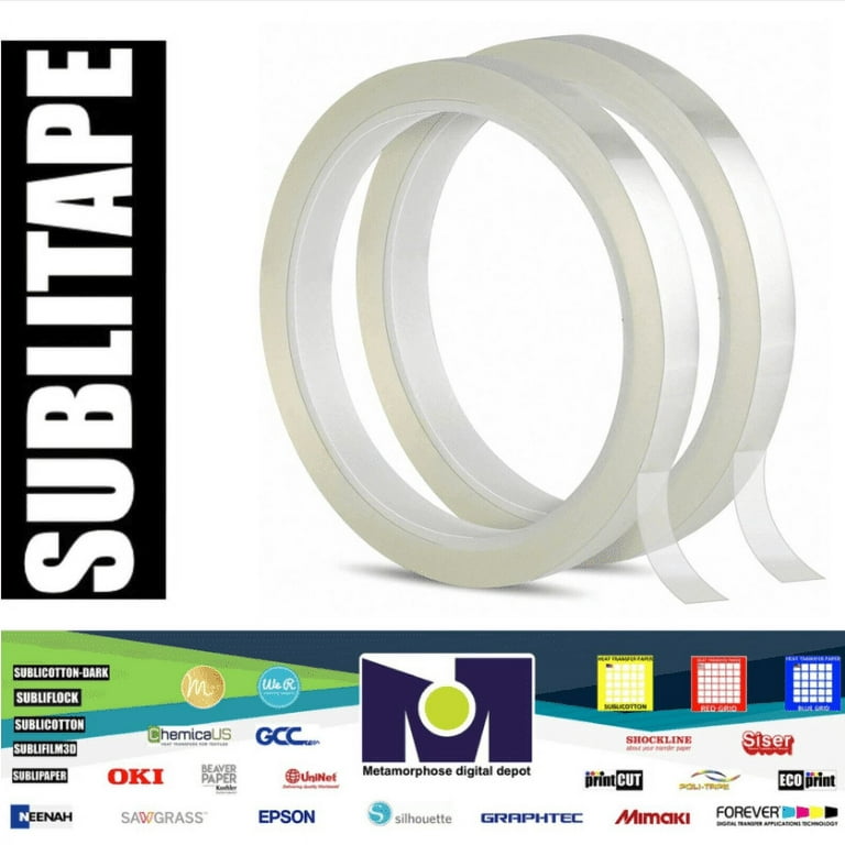 6 rolls Heat resistant Tapes Sublimation Press Transfer Thermal Tape  10mmx30m SUBLITAPE CLEAR