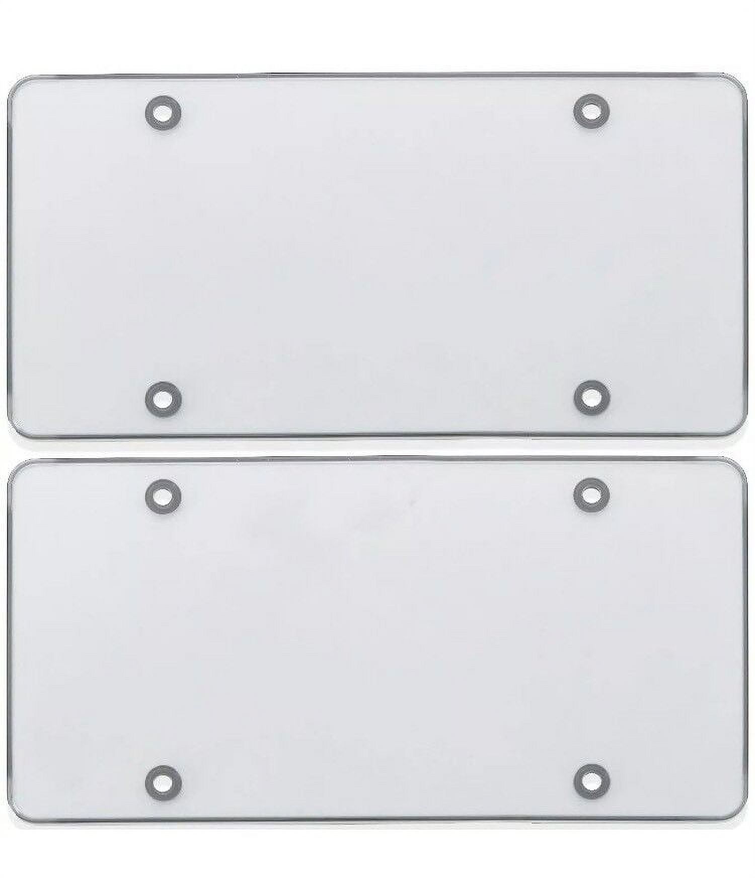 CLEAR LICENSE PLATE COVER BUG SHIELD FLAT 2 PLASTIC TAG PROTECTOR