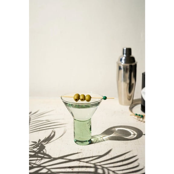 CLEAR MARTINI GLASS WITH SOLID BASE